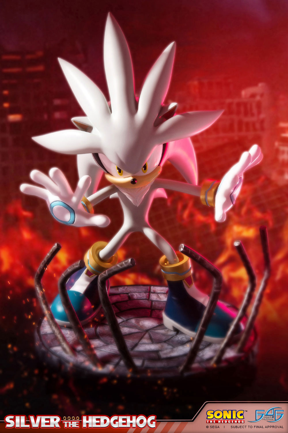 Sonic The Hedgehog Silver Statue Heldenshop